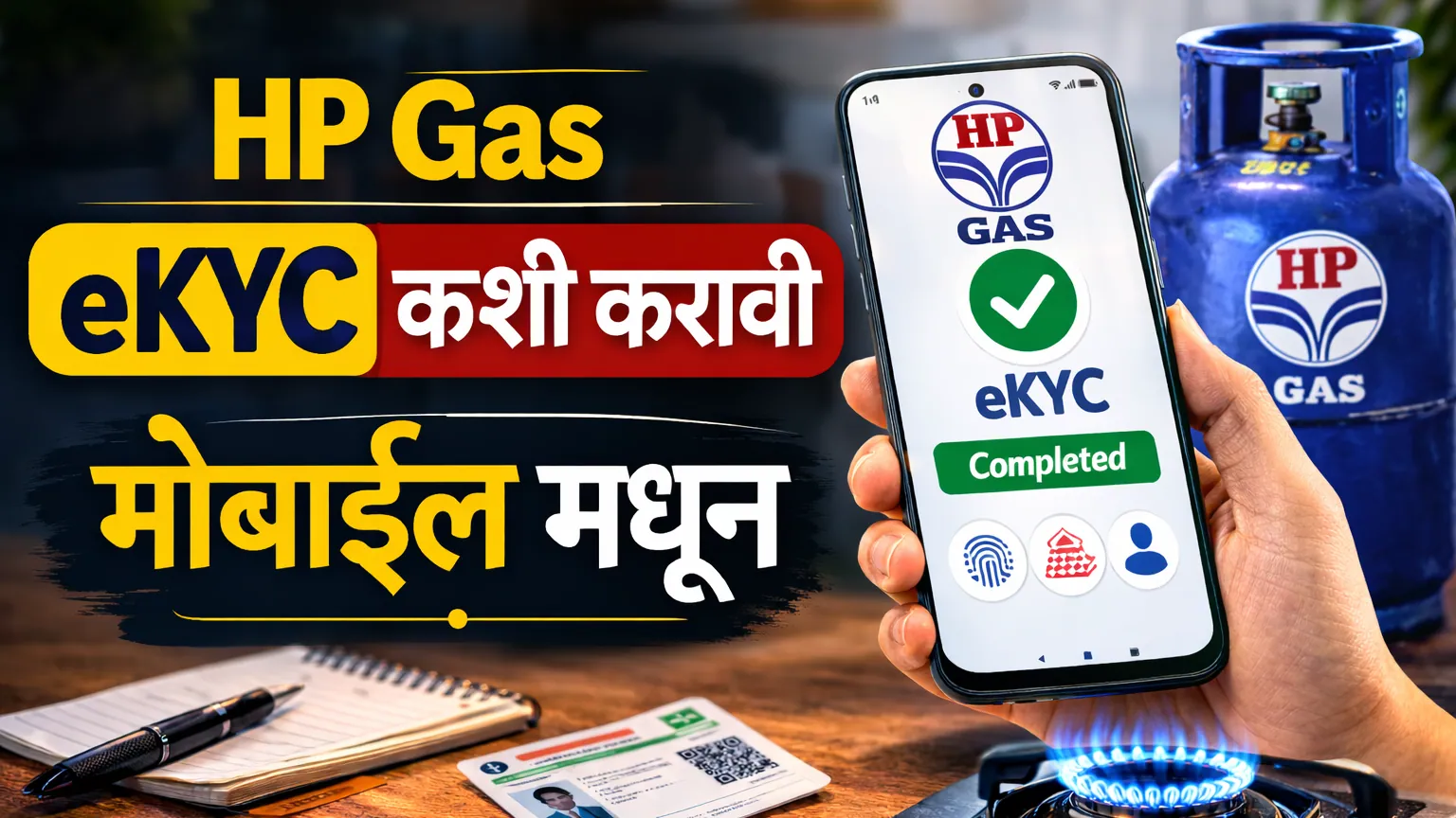 📄 HP गॅस ई केवायसी कशी करावी घर बसल्या | HP Gas eKYC Online Kashi Karavi