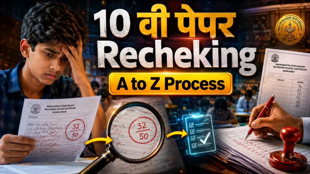 📄 10th Paper Rechecking Maharashtra Board - 10 वी पेपर Recheking प्रोसेस संपूर्ण माहिती
