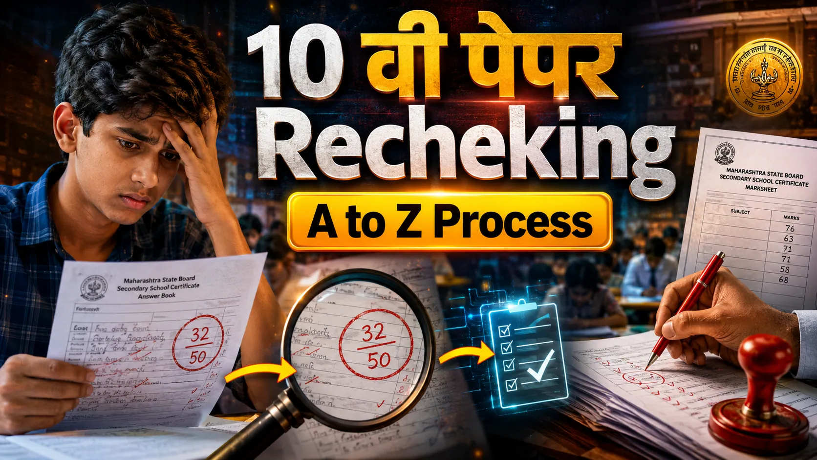 📄 10th Paper Rechecking Maharashtra Board - 10 वी पेपर Recheking प्रोसेस संपूर्ण माहिती